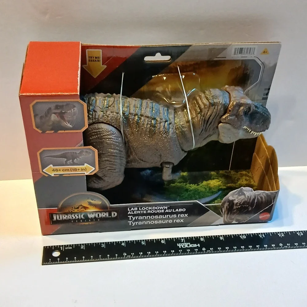 Mattel Jurassic World Rebirth Lab Lockdown Tyrannosaurus Rex T-Rex Figure 18in